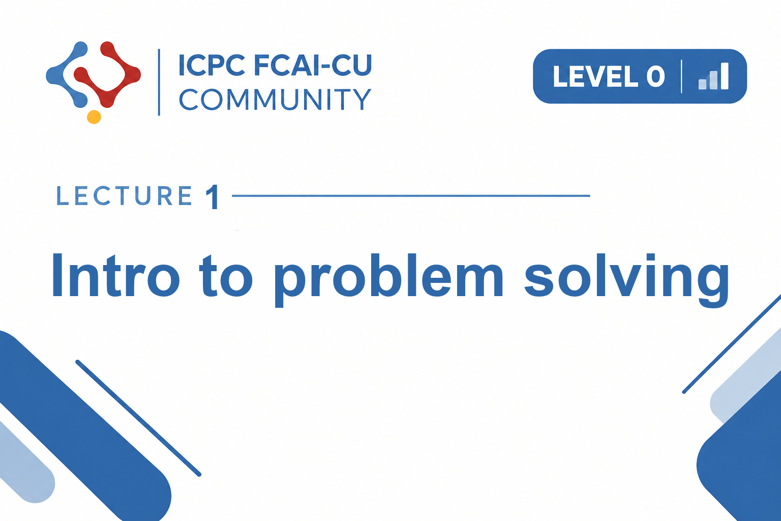Intro to problem solving
