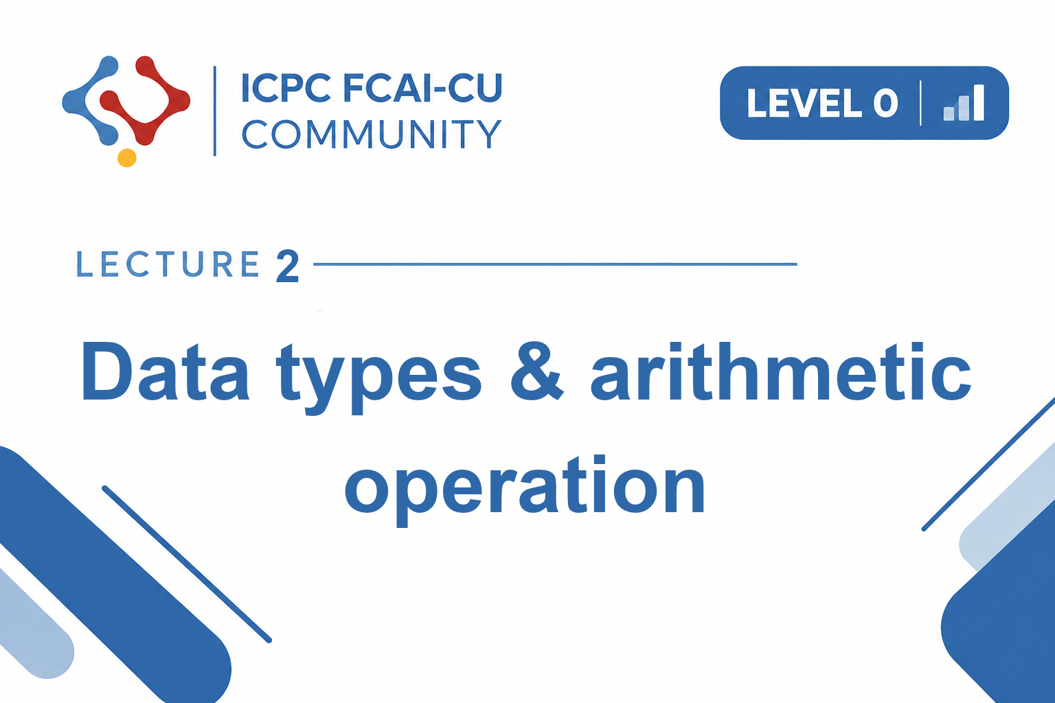 Data types & arithmetic operation