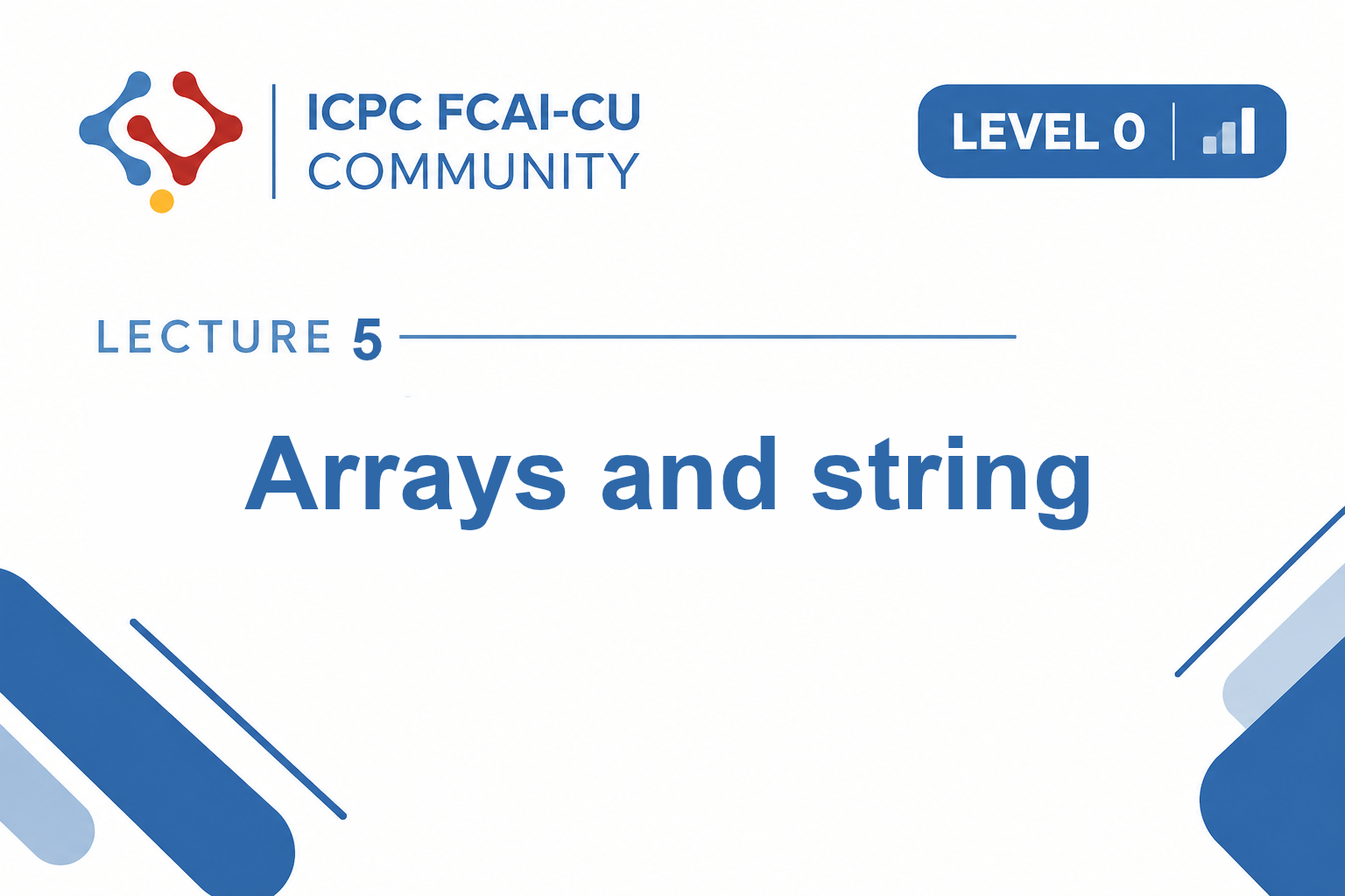 Arrays and string